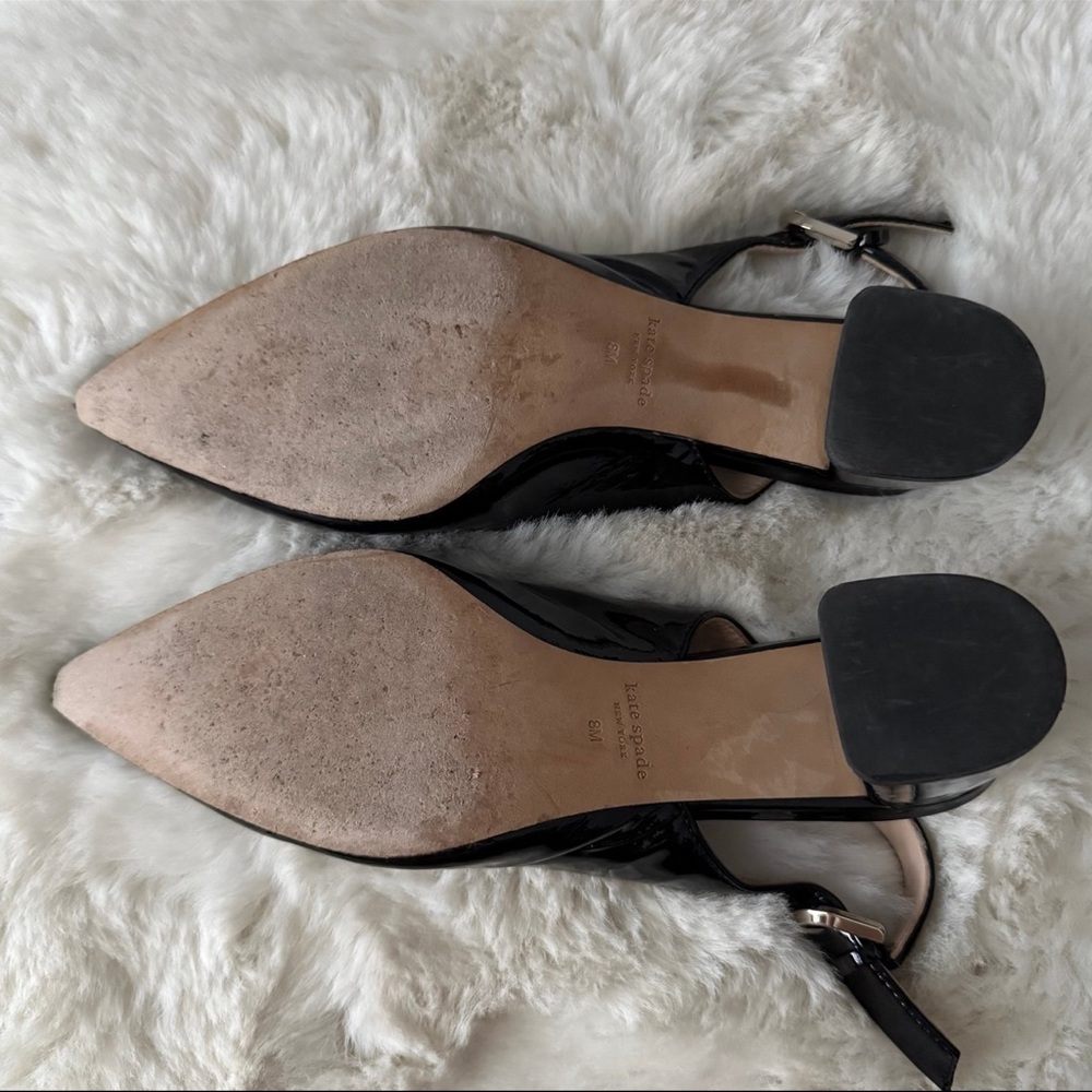Kate Spade New York Women's Mika Pointed Toe Slingback Pumps Black Size 8 - Picture 5 of 13